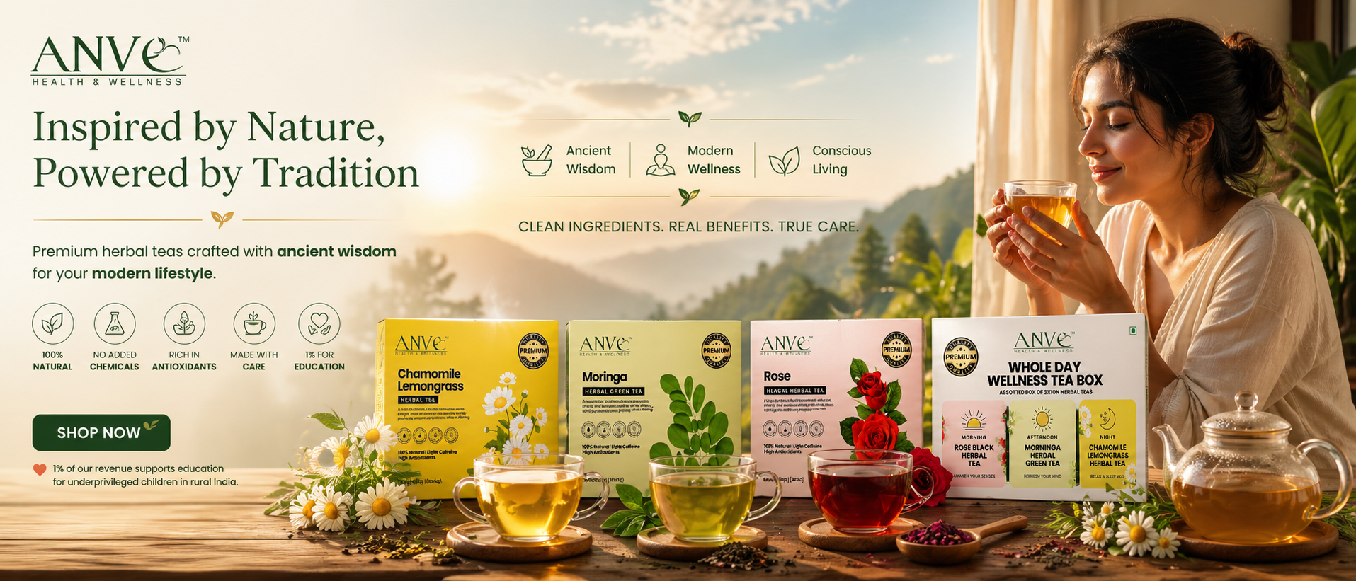 ANVE Wellness Premium Indian Herbal Wellness Teas